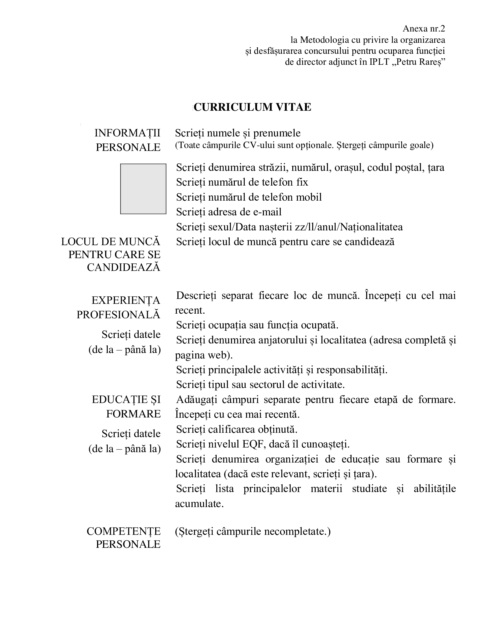 CURRICULUM VITAE